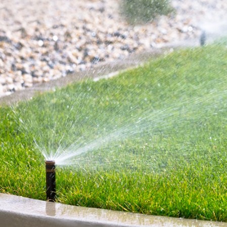 Impianto di irrigazione in giardino